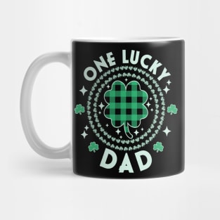 One Lucky Dad Irish St Patricks Day Shamrocks Green Funny Mug